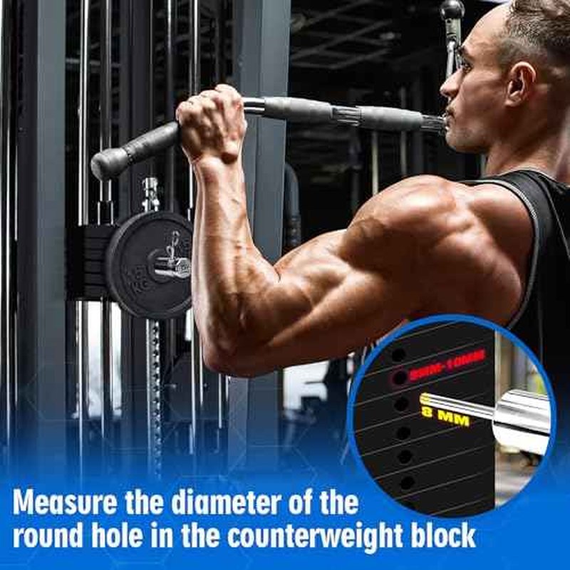 Weight Stack Pin Extender for Cable Machine & Home Gym | ¨ª10 mm £¦ ¨ª8 mm?Heavy-Duty Steel Construction | Magnetic Safety Design | Adds Up to 100 lbs Extra Weight