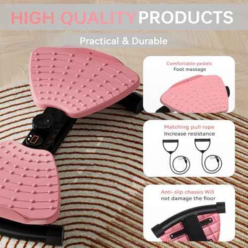 (440 lbs Weight Capacity) Waist Twister, Waist Twister Machine Exercise Fitness Tool, Twist Machine for Slim Waist and Core, with Smart LED Digital Display, 20dB Ultra-Quiet for Women Men