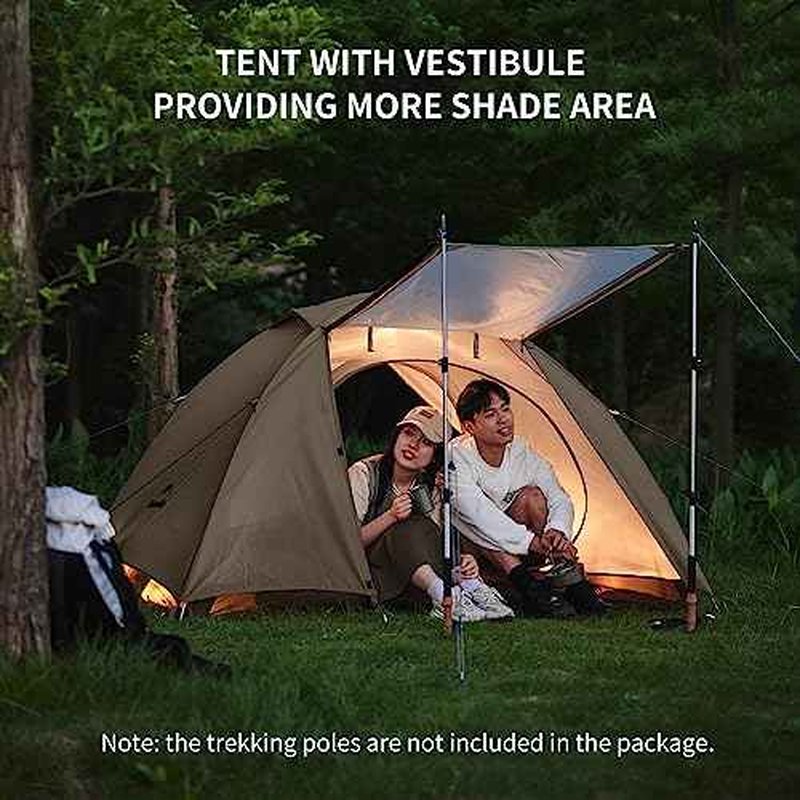 Naturehike Cloud River 2 Person 3 Person Backpacking Tent, Waterproof 2 Person 3 Person Tents for Camping, Double Layer Camping Tent