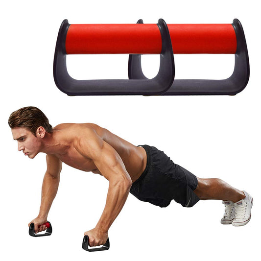 Feishibang Pushup Handles for Floor Board Portable Push Up Bars for People Fitness Home Workout Equipment , Colour Red