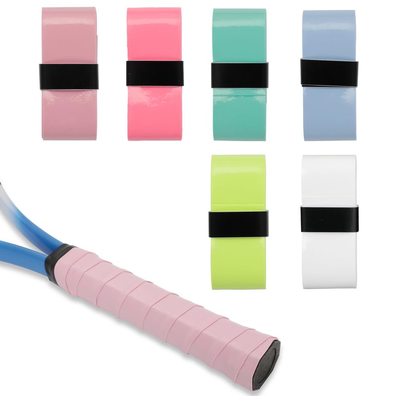 6 Pack Tennis Racket Grip Tape, Anti Slip Absorbent Overgrip for Tennis, Pickleball & Badminton - Dry Feel Performance Enhancer
