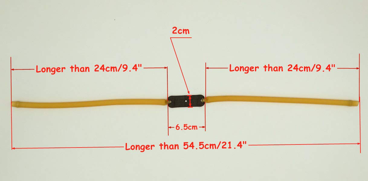 GM&BW 4 Slingshot Replacement Band Sets,Heavy Duty Elastic Rubber Bands, Compatible with Catapult from Trumark,Daisy,Barnett,Marksman;Suitable for All Wrist Rocket Insert-Yoke-into-Tube Hunting Style
