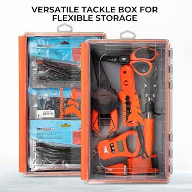 KastKing HyperSeal Waterproof Tackle Box, 3700 Deep Tackle Trays, Fishing Tackle Box Organizer With Exterior Stickers, Fishing Gear & Fishing Accessories Storage