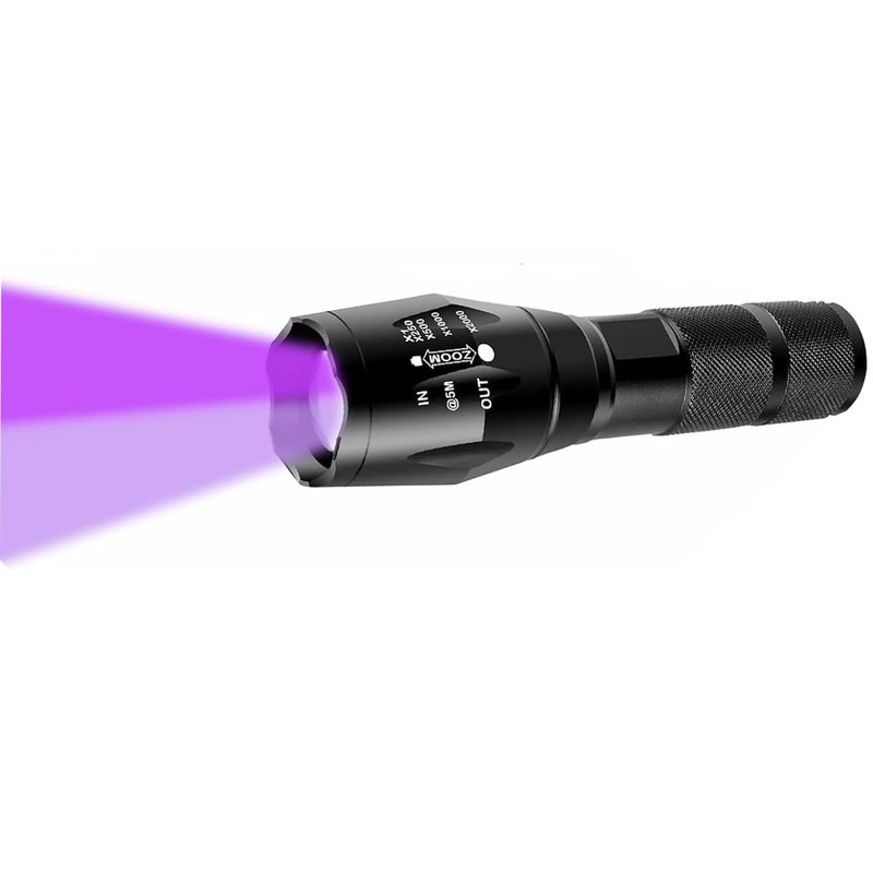 Miular UV 365nm and 395nm Light Wood's lamp Blacklight, 2 in 1 Ultraviolet Flashlight for Detecting Pet Urine Stains, Curing Resin