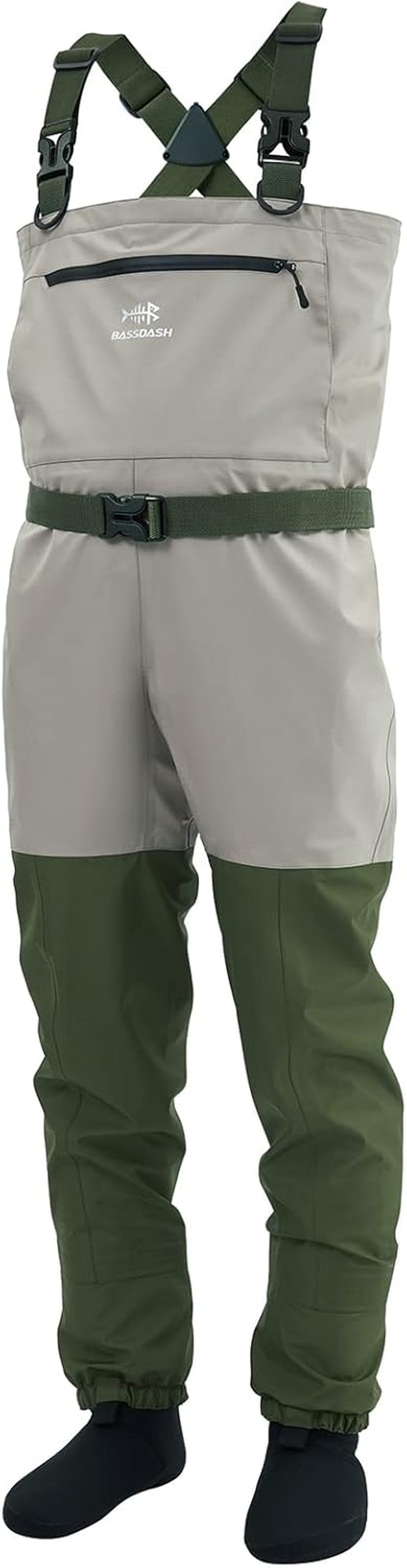 BASSDASH IMMERSE Men's Breathable Fly Fishing Waders - Waterproof Lightweight Chest Wader