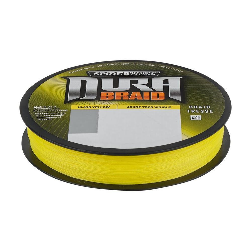 SpiderWire DuraBraid Fishing Line- 150 Yard Spool- 30# Line Test- Hi Vis Yellow