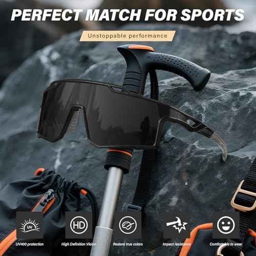 Polarized Sport Sunglasses Men Cycling Driving Fishing UV Protection Sun Glasses Lightweight Big Frame Mountain Bike Goggles