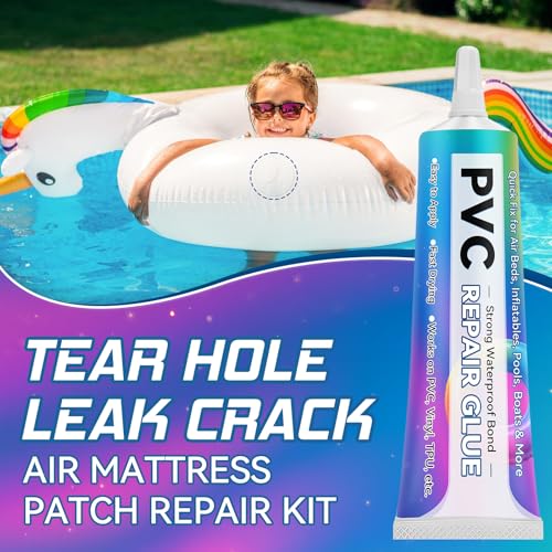 Halldeli Waterproof Inflatable Repair Kit for Air Mattress, Kayak & Pool Float