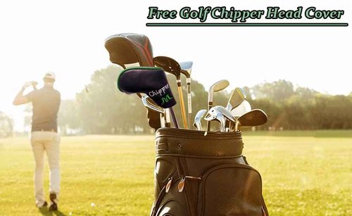 MAZEL Golf Pitching & Chipper Wedge,Right Handed,35,45,55 Degree Available for Men & Women (Right, Stainless Steel (Black Head), S, 45)
