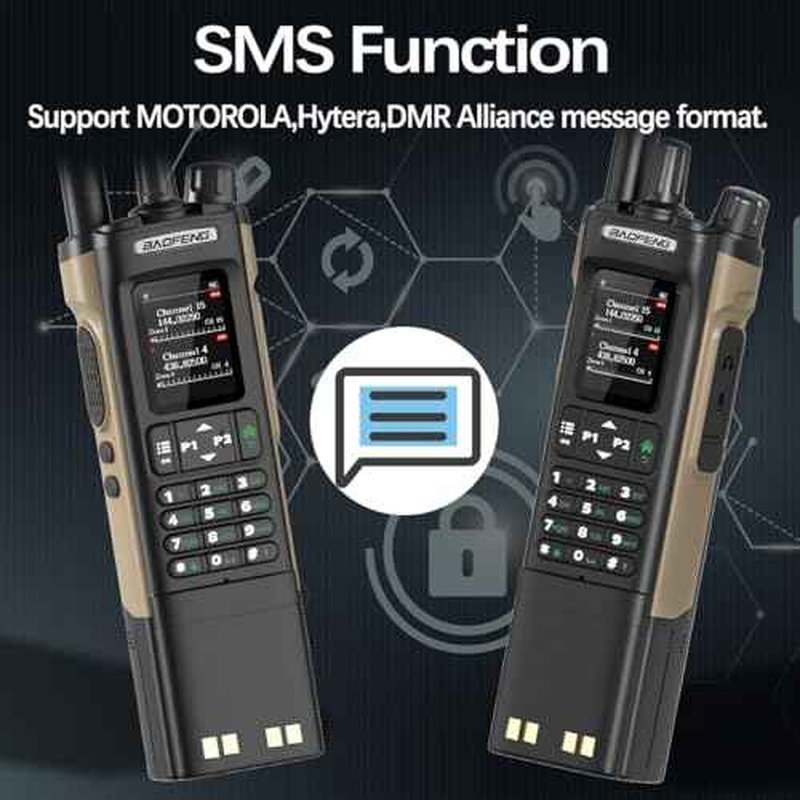 Ham Radio Baofeng DM32 DMR Radio Handheld Rechargeable Walkie Talkies Long Range DM32UV 5RM Two Way Radio NOAA Weather Radio with GPS, Copy Frequency 3800mAh Battery USB-C Charging with Radio Holster