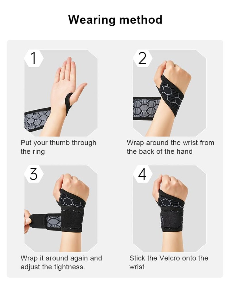 Ultra Thin Breathable Outdoor Compression Anti-Slip Elastic Sports Wrist Support Tendon Support Wrist Brace, Carpal Tunnel Brace,Gym Protection(Unisex) (Black) 1 Pcs/Pack
