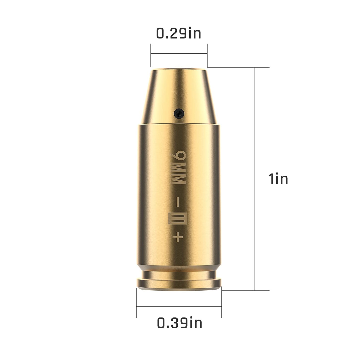 Feyachi Bore Sight 9mm Red Dot Laser Zeroing Bore Sighter Pistol Laser Boresighter with 3 Sets of 0.29 * 0.39 * 1 in, 9MM