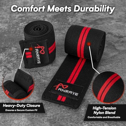 Elbow Wraps for Weightlifting - Adjustable Compression Straps for Joint Support | 1 Pair, Elbow Sleeves for Men & Women