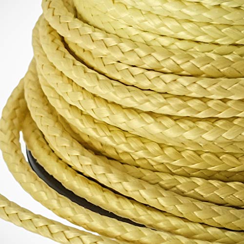 emma kites 100% Kevlar Braided String Utility Cord 200Ft 100Lb Abrasion Flame Resistant, Tactical Survival Fishing Assist Cord Model Rocket Paracord Trip Line Camping Cordage