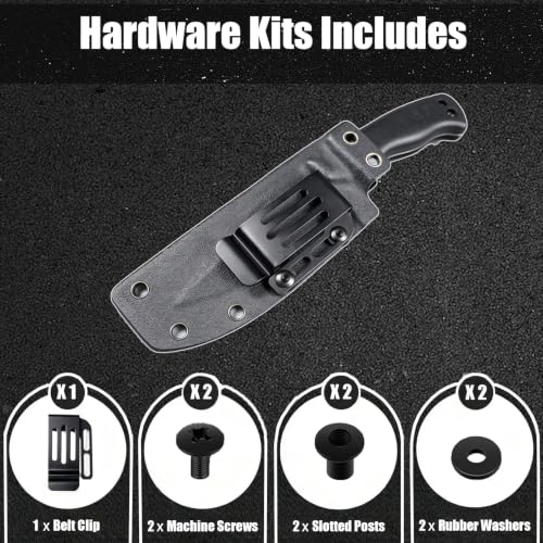 Metal Belt Clip for Kydex Holster & Knife Sheath - Adjustable Tactical Carry