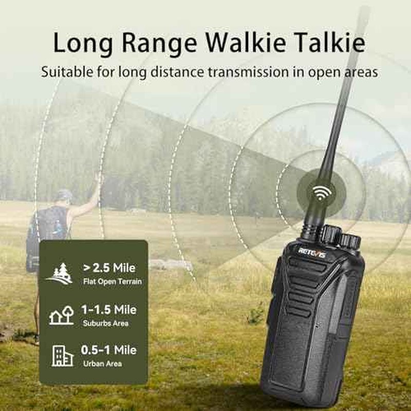 Retevis RT27V MURS Radios, Walkie Talkies with Earpiece, Long Range, Rechargeable, Low-Traffic Channel, Durable, Two Way Radios for Hunting Camping Farm£¨2 Pack£©