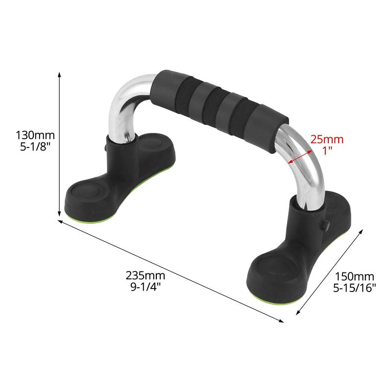 QWORK Steel Push Up Handles for Floor, Portable Push Up Stands with Non-Slip Grip, Angled Incline