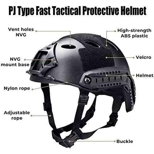 Bump Army Tactical Helmet - Kids, Men & Women - Swat, Sniper, Combat, Pilot, Climbing, Forestry, Caving, Paintball