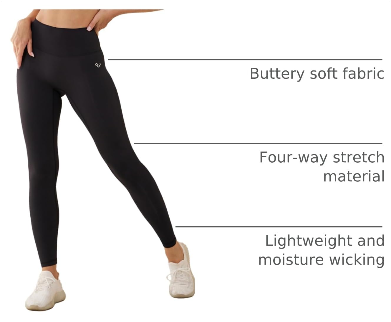 PaletteFit High Waisted Workout Leggings for Women, Buttery Soft Yoga Pants, 7/8 Length Leggings with Hidden Pocket (Black, S)