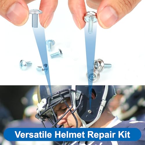 6PCS Stainless Steel Helmet Visor Screws Repair Kit for Hockey & Baseball Helmets