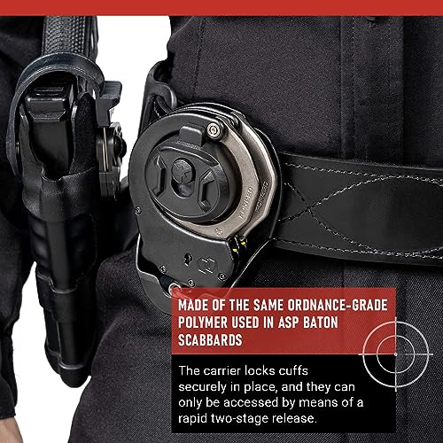 ASP Exo Duo Handcuff Case for Chain or Hinged Handcuffs, Carries 2 Pairs of Ultra Plus or Sentry Handcuffs, for Duty Belt, Police Vest, or Belt Pouch, Accessories, Police Gear, Law Enforcement Gear