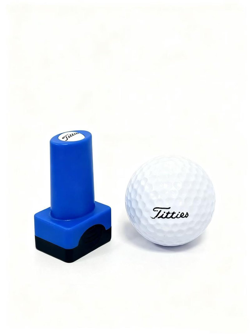 Curves & Clubs Titties Golf Ball Stamp – Funny Golf Stamp – Titties Golfer Accessory for Men and Women – Funny USA Golfer Gift