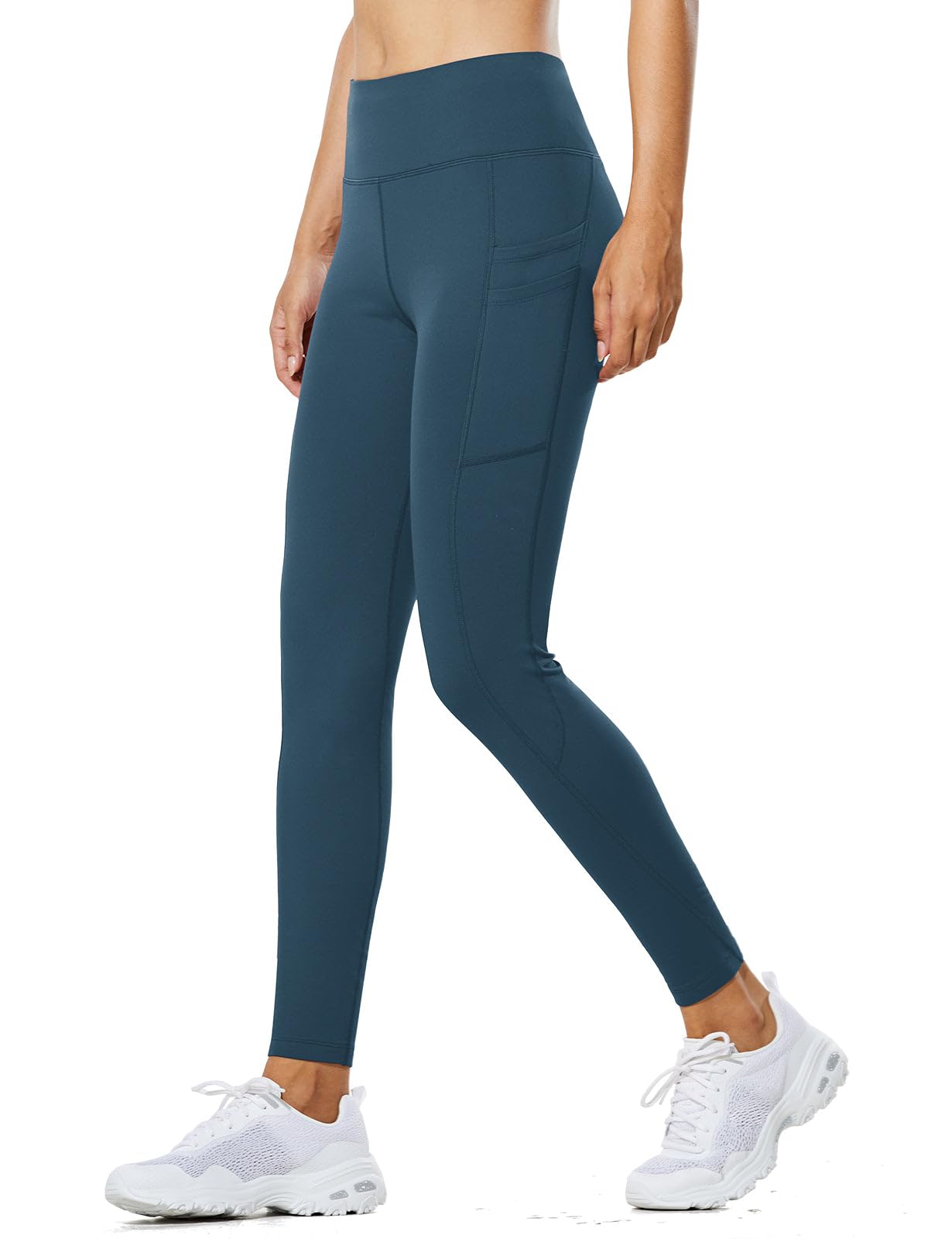 baleaf Fleece Lined Leggings Women Thermal Warm Winter 27" Dark Blue XS