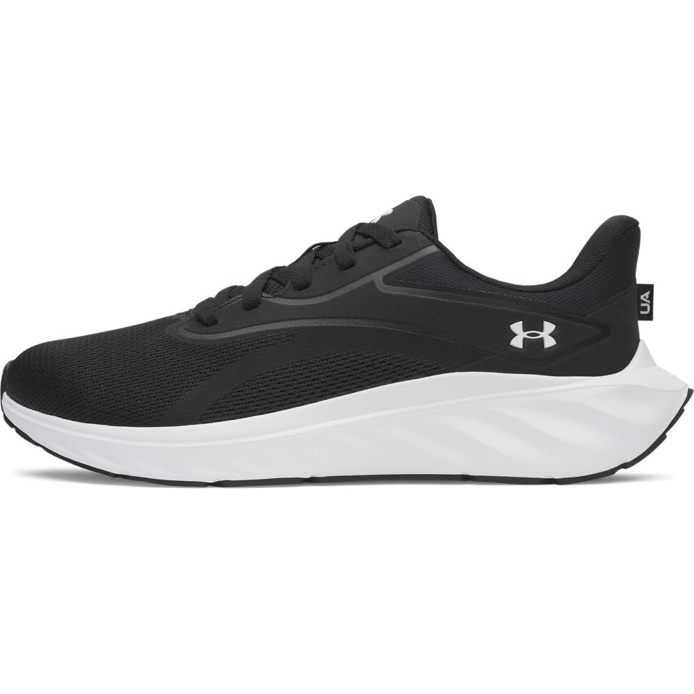 Under Armour Men's Ascend Running Shoes, (001) Black/Black/White, 8, US