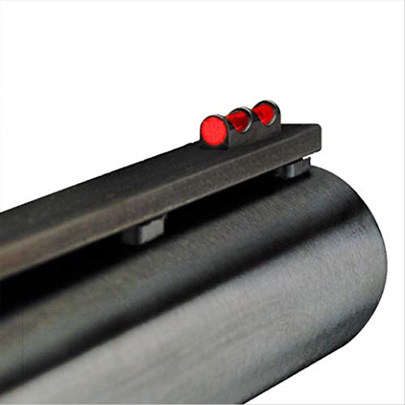 TRUGLO Bright Low-Profile All Metal Construction Long Bead Front Fiber Optic Gun Replacement Bead, 3MM - RED