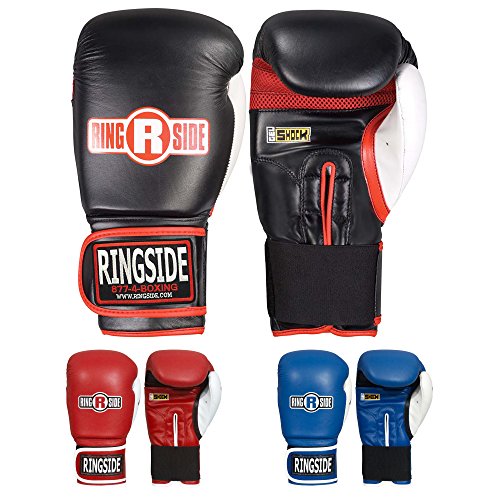 Ringside Gel Shock Boxing Super Bag Gloves, Blue, Large