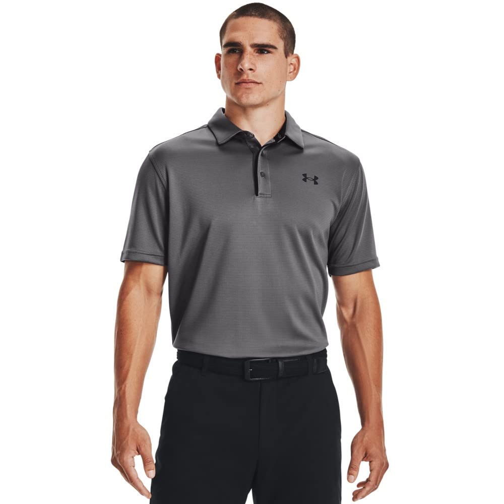 Under Armour Men's Tech Golf Polo , Graphite (040)/Black, Medium