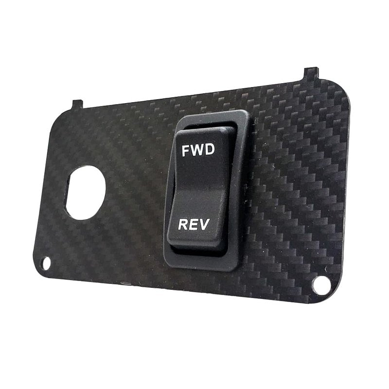 OZ-USA Carbon Fiber Golf Cart Forward/Reverse Key Switch Plate Compatible with EZGO TXT PDS Electric 36V 48V