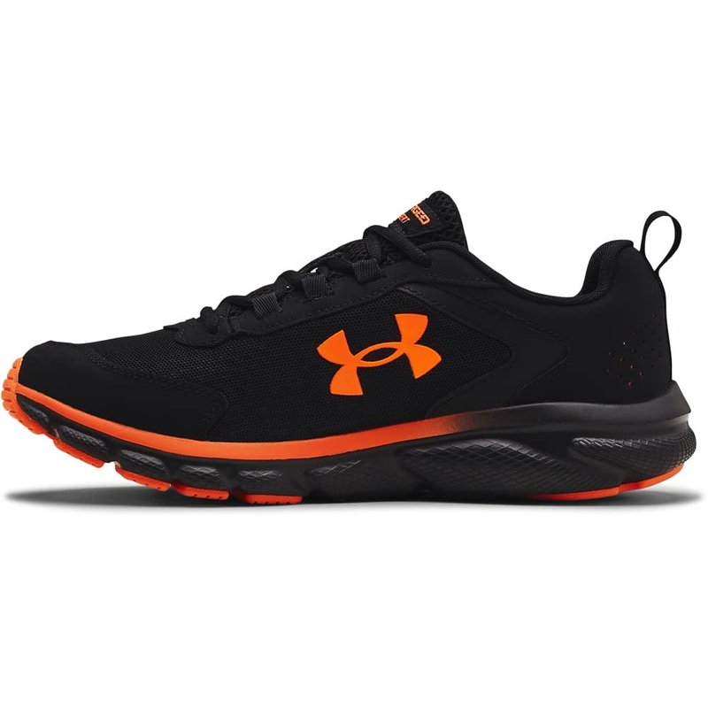 Under Armour Men's Charged Assert 9, Black/Blaze/Orange, 11.5 M US