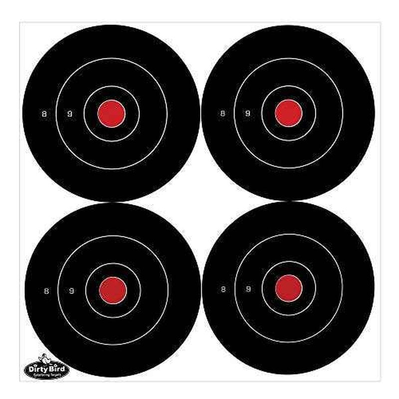 Birchwood Casey Non-Adhesive Dirty Bird Bull's-Eye Small Targets Practice Shooting for Indoor and Outdoor Use