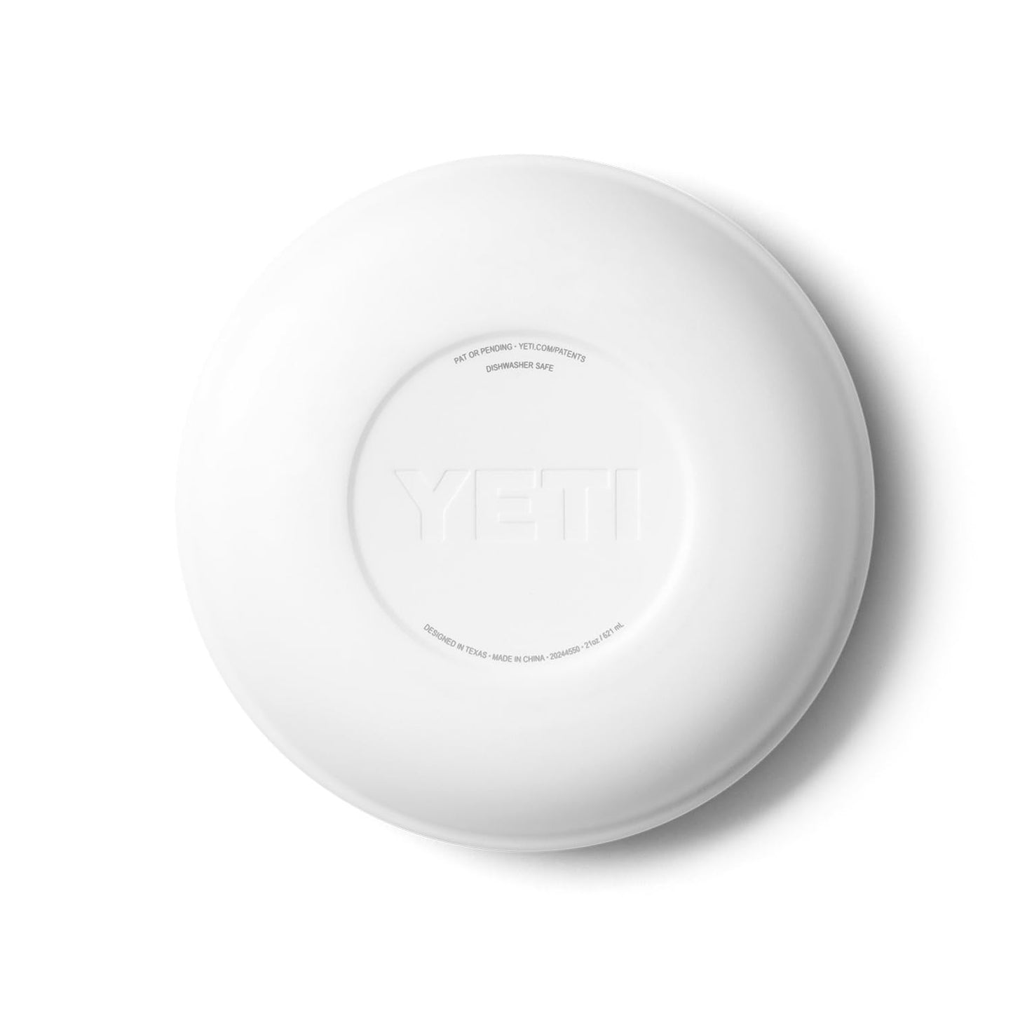 YETI Rambler Low Bowl, Vacuum Insulated, Stackable and Nestable Stainless Steel Bowl with Lid, 0.7 Quart, White