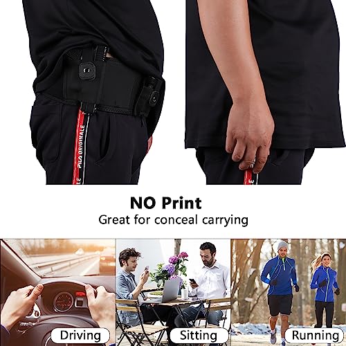 Belly Band Holster for Concealed Carry Left Hand-Gun Holster for Women & Men Fits Glock, Smith Wesson, Taurus, Ruger, and More-Breathable Neoprene Waistband for Most Pistols and Revolvers by Aomago