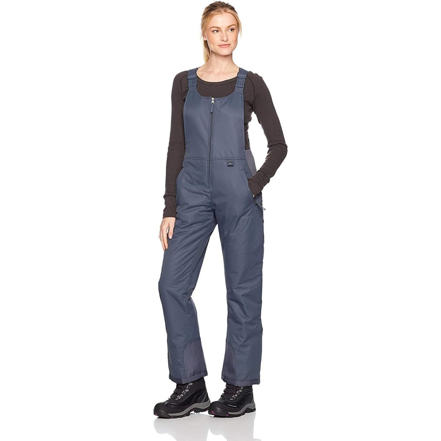 Arctix Women's Essential Insulated Bib Overalls, Steel, Small Tall