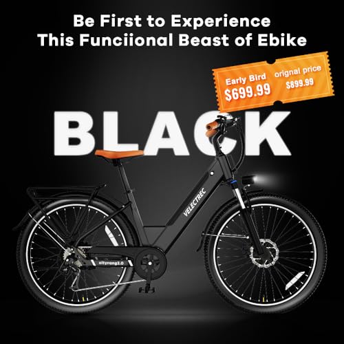 VELECTREC Electric Bike for Adults Peak 750w 528wh-Black