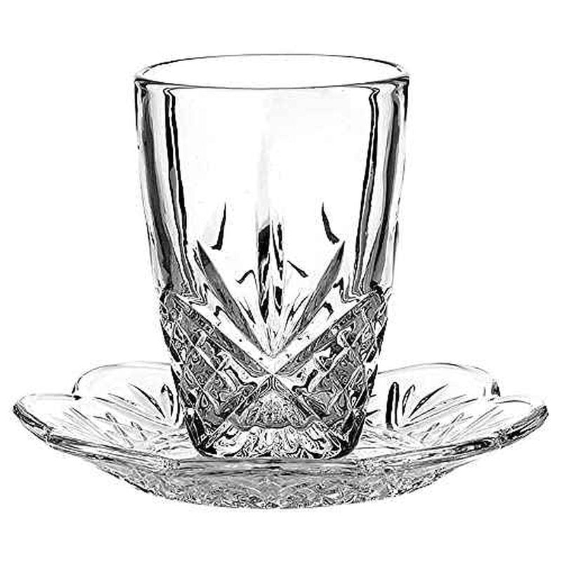 Godinger Kiddush Cup and Plate Set, Crystal Glass Kiddush Cup - Dublin Collection