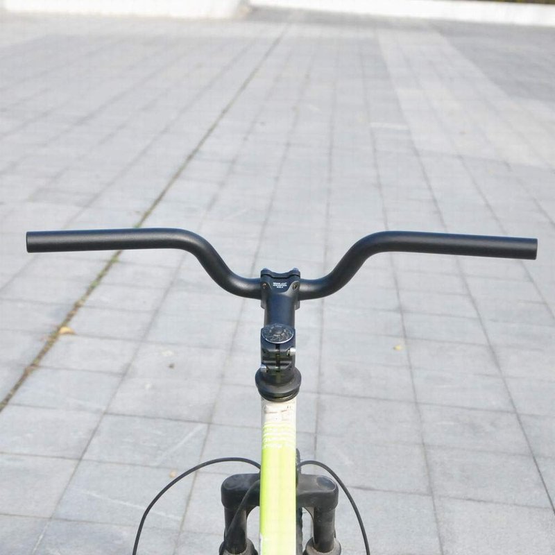 UPANBIKE 25.4mm Bike Handlebar Riser 80mm Aluminum Alloy 520mm Length for Fixed Gear Bike Road Bicycle(Black)