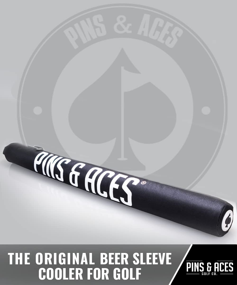 Pins & Aces Golf Co. Black 7 Can Beer Cooler