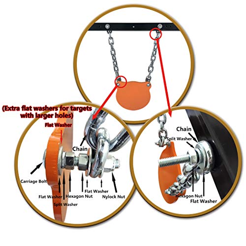 Highwild Steel Target Stand AR500 Shooting Target System (1 Stand, 2 Mounting Kits & 4"+ 6" Gongs)