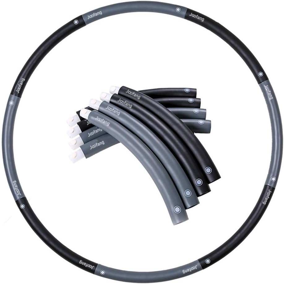 Weighted Hoola Hoop for Adults - 5lb Adjustable 40in Fitness Hoop | Abdominal Trainer for Weight Loss & Core Workouts