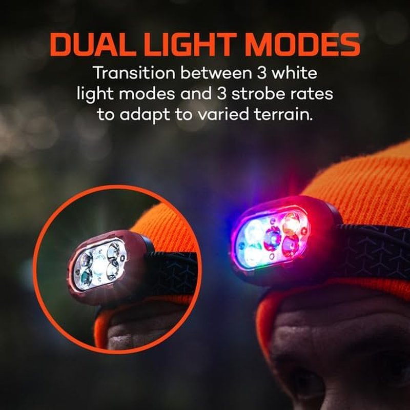 Nebo IllumaTrace Blood Tracker Headlamp - 100 Lumens Rechargeable LED Light for Hunting | Durable & Water Resistant