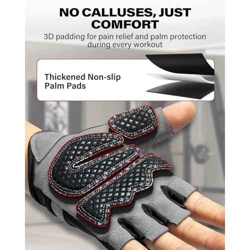 VINSGUIR Workout Gloves for Men and Women, Weight Lifting Gloves with Excellent Grip, Lightweight Gym Gloves for Weightlifting, Cycling, Exercise, Crosstraining, Pull ups, Fitness, Climbing and Rowing