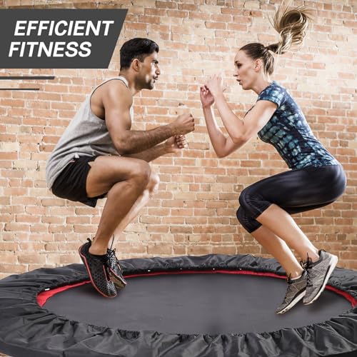 Rebounder Trampoline for Adults - 40/50" Foldable Mini Exercise Trampoline, Small & Portable Workout Trampoline for Fitness