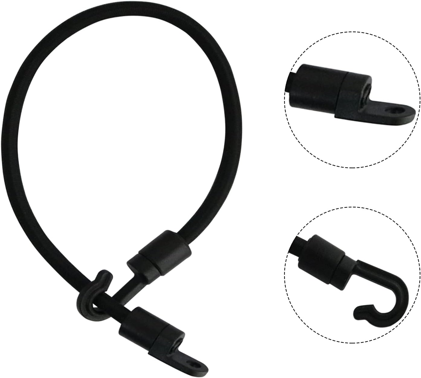 Deck Mount Connector - 2PCS Elastic Rope Bungee Rod Strap Holders for Fishing Boat & Kayak | Durable Hold Down Straps