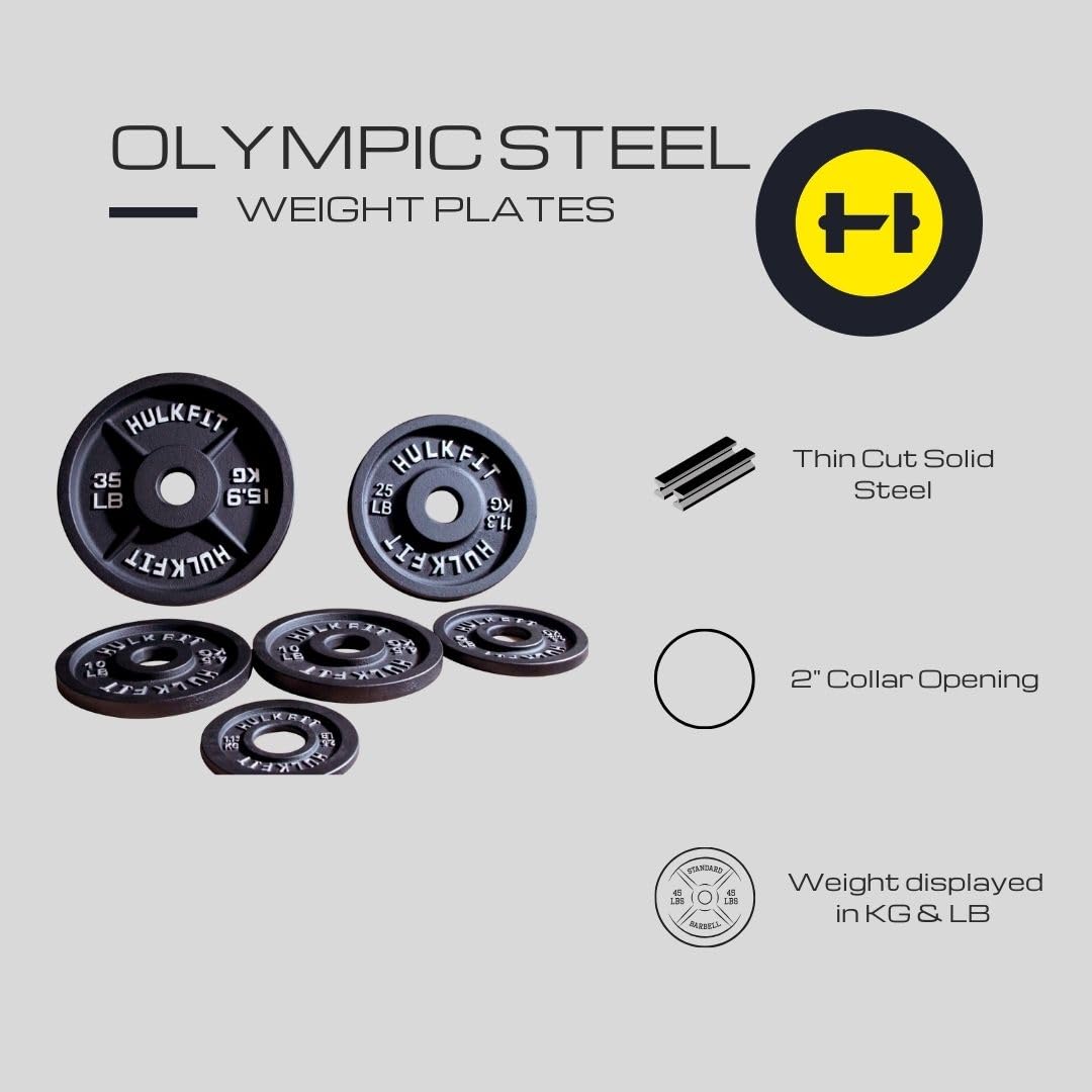 HulkFit 2-inch Olympic Steel Plate, 35lb Single