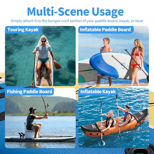 Paddle Board Cup Holder - Kayak Drink Holder for SUP, Paddle Board Accessories, No-Spill Elastic Cup Mount with Anti-Flip Design, Heavy-Duty TPE, Kayak & Paddleboard Phone Holder
