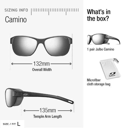 Julbo Camino Mountain Sunglasses - Black Frame - Brown Lens (Spectron 4)